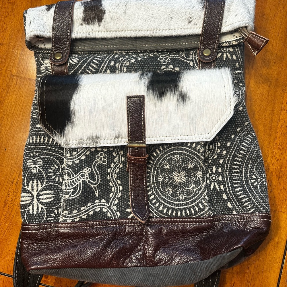 Stylish Black and Brown Womens Backpack